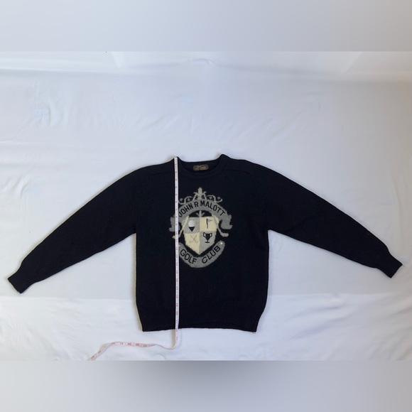 Vintage John R Malott Black Golf Club Wool Sweater - XS - Picture 14 of 16